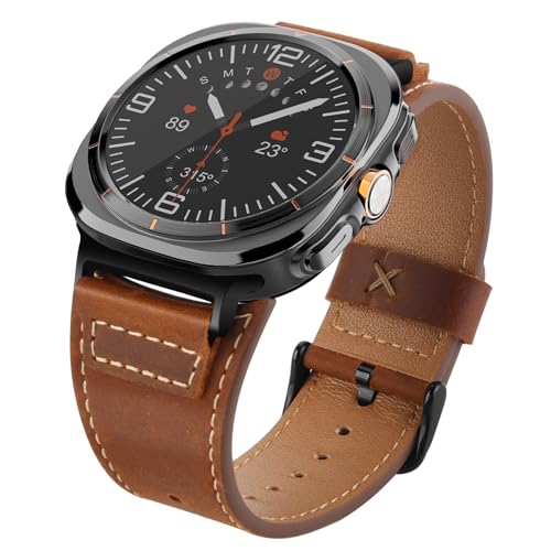 Wristitani Kompatibel mit Samsung Galaxy Ultra Armband 47mm, Ersatzarmbänder Damen Herren für Lederarmband Galaxy Ultra von Wristitani