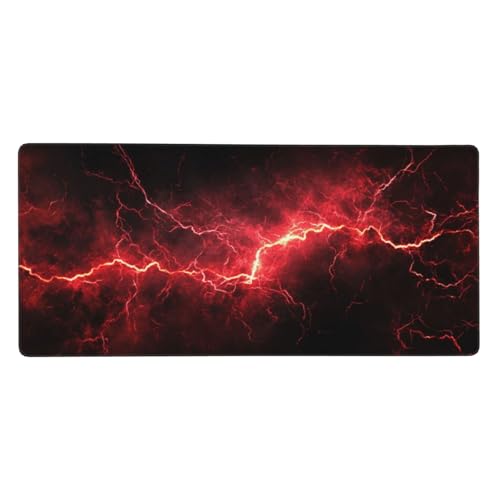 Blitz Gaming Mauspad XXL 500x250x3 mm, Rosa Mauspad Groß Vernähte Kanten, Mousepad mit Anti Rutsch Basis und Wasser Resistent Weiche Oberfläche, Schreibtisch Unterlage für Tastatur, PC, Laptop Dekor von Wuleogxi