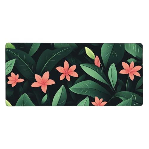 Blume Mauspad XXL Gaming 1200x600x3 mm, Mauspad Groß Grün Mousepad mit Anti Rutsch Basis und Wasser Resistent Weiche Oberfläche, Verbesserung Präzision und Geschwindigkeit der Büroarbeit, Desk Mat von Wuleogxi