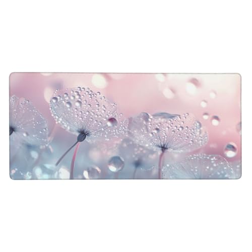 Mauspad Groß Traum, Blume Mousepad XXL 1000x500x3 mm, Gaming Mauspad mit rutschfeste GummiBasis Resistent Weiche Oberfläche, Schreibtischunterlage Vernähte Kanten für Büro und Home Dekorieren-L1133 von Wuleogxi