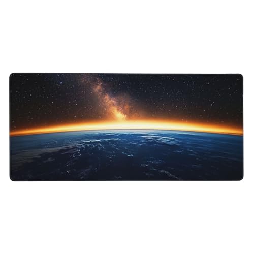 Raum Gaming Mauspad XXL 1000x500x3 mm, Erde Mauspad Groß Vernähte Kanten, Mousepad mit Anti Rutsch Basis und Wasser Resistent Oberfläche, Schreibtisch Unterlage für Tastatur, PC, Laptop Dekor-LG1045 von Wuleogxi