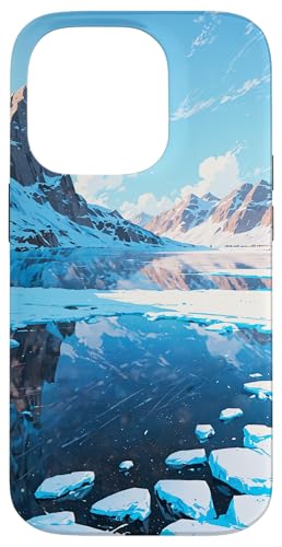 Hülle für iPhone 14 Pro Verschneite Bergwinterlandschaft mit malerischen Bäumen von Wunderschöne Naturlandschaften im