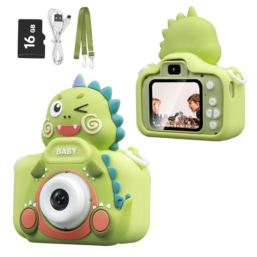 Wurkkos Kinder Kamera, 2.0”Display Digitalkamera Kinder Geschenke für 3 to 9 Jahre Jungen und mädchen, 1080P HD Anti-Drop Fotoapparat Kinder für Weihnachten Spielzeug Grün von Wurkkos