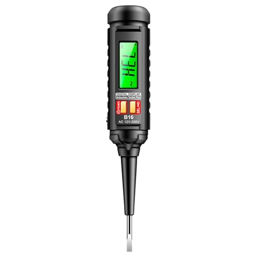 Wuyooprt Stromprüfstift, Elektroprüfstift - Stromtester Stift Spannungsdetektor LCD-Hintergrundbeleuchtung Digitalanzeige - AC 12V-300V NVC-Spannungssensor Elektrowerkzeug-Taschenlampe, von Wuyooprt