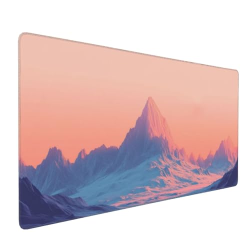 Großes Mauspad XXL, Gaming Mousepad 1200x600mm Verbessert Präzision und Geschwindigkei Langlebig Erweiterter Schreibtisch Schutz Mausmatte mit genähten Kanten PC, Büro, Laptop, Computer Gebirge H1455 von Wweio