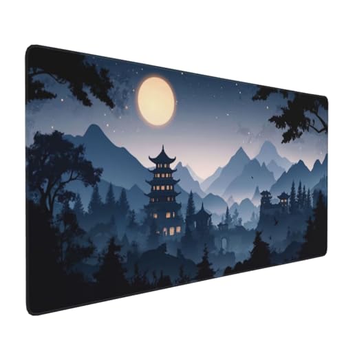 Großes Mauspad XXL, Gaming Mousepad 1200x600mm Verbessert Präzision und Geschwindigkei Langlebig Erweiterter Schreibtisch Schutz Mausmatte mit genähten Kanten PC, Büro, Laptop, Computer Shanting H1468 von Wweio