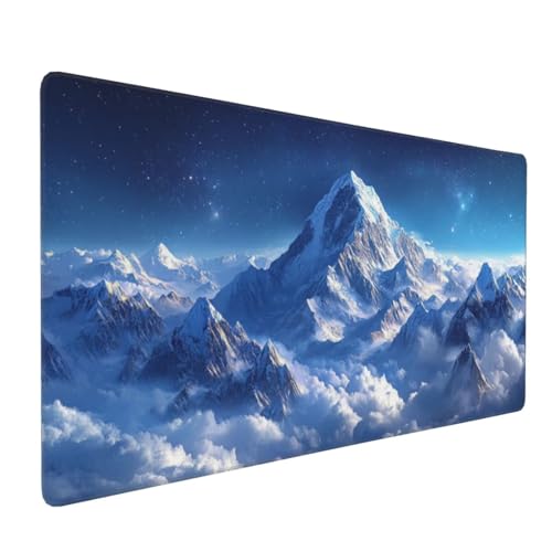 Großes Mauspad XXL, Gaming Mousepad 700x300mm Verbessert Präzision und Geschwindigkei Langlebig Erweiterter Schreibtisch Schutz Mausmatte mit genähten Kanten Büro, Laptop, Computer Eisberg Wolke H1902 von Wweio