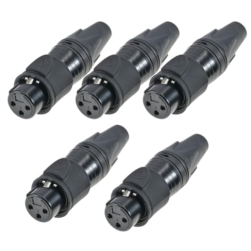 Wyerewel 3-Poliger, Wasserdichter XLR-Mikrofon-Audiostecker, Symmetrischer XLR-Kopf, Kopfschale mit Innengewinde, B von Wyerewel