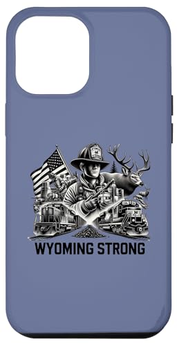 Hülle für iPhone 12 Pro Max Wyoming Strong - Amerikanisch - Vereinigte Staaten - Feuerwehrmann von Wyoming Strong Merch and Gifts