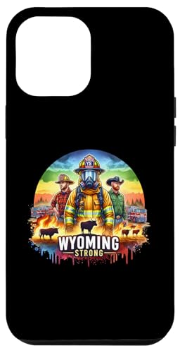 Hülle für iPhone 12 Pro Max Wyoming Strong - Amerikanische Flagge - USA - Feuerwehrmann von Wyoming Strong Merch and Gifts