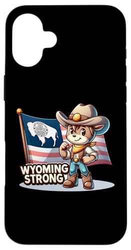 Hülle für iPhone 16 Plus Wyoming Strong – Amerikanische Flagge – Cute Wyoming Strong von Wyoming Strong Merch and Gifts