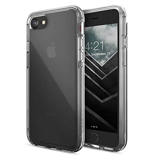 Raptic Clear, (ehemals Defense Clear) - Kompatibel mit Apple iPhone SE/8/7, Fallschutz in Militärqualität, Clear Schutzhülle für iPhone SE/8/7, Klar von X-Doria