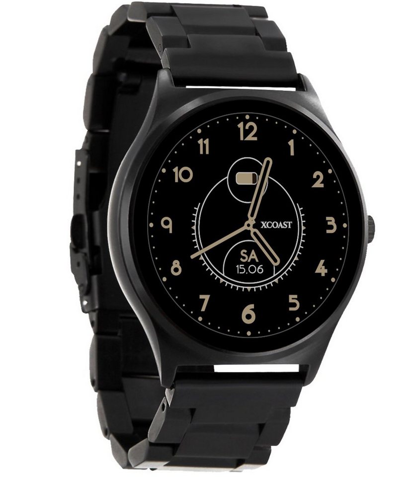 X-Watch QIN XW PRO Smartwatch iphone Smartwatch (1,22 Zoll), Puls, Blutdruck, 21 Sportmodi, Schlaf, Schritte, Kalorien von X-Watch