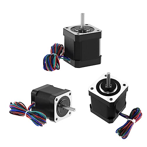 XAGMODSHN 1/3 Stück Nema 17 Schrittmotor 59 Ncm 2 A 48 mm 4-adrig 1 m Kabel 17HS19-2004S1-22B für 3D-Drucker Robotik von XAGMODSHN