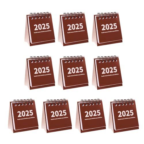 XANHOY Set mit 10 Minimalisten Tischkalender 2025, reichlich Platz zum Schreiben, Tischkalender für Zeitpläne und Pläne, Bürogebrauch von XANHOY