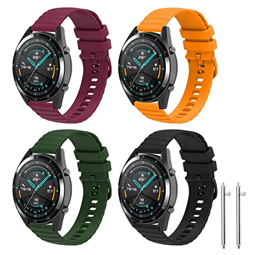 XBLJST Kompatibel mit Huawei Watch GT2/GT3/GT2e/GT2 Pro 46mm,22mm Wasserdichtes und Silikon Sport Armbänder für Galaxy Watch 3 45mm/Galaxy Watch 46mm/Gear S3 Frontier/Classic/Amazfit GTR 3/3 Pro von XBLJST