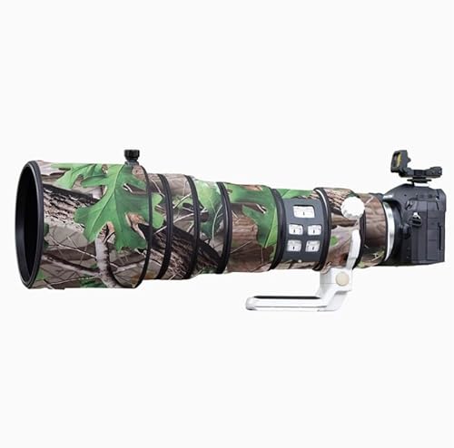 XCOAT Wasserdichte Kameralinsenhülle für Olympus 150–400 mm F4.5 is Pro, Kamera-Regenschutz, Objektiv-Schutzhülle, Grünes Blatt-Tarnmuster von XCOAT