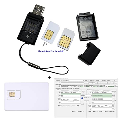 XCRFID, Pocketmate, lte ICCID IMSI SIM-Kartenleser Writer Programmer 2FF 3FF 4FF 2G 3G 4G Writbale SIM + 5 Stück SIM Blanko Karten + SIM Personalisierungswerkzeug von XCRFID