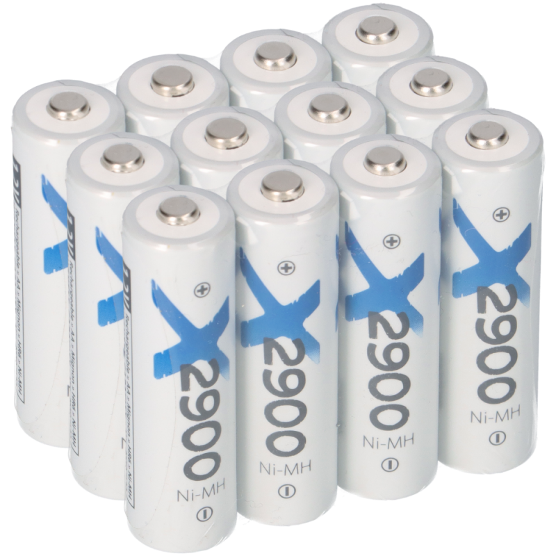 12x XCell Mignon AA Akku Ni-MH 1,2V 2900mAh von XCell