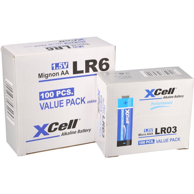 200 Batterien 100x XCell LR03 Micro AAA + 100x XCell LR6 Mignon AA von XCell