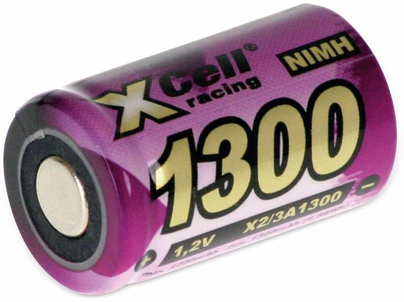 XCELL NiMH-Akku, Industriezelle, 2/3 A, Flat-Top, 28,5x17mm, 1,2V/1300mAh von XCell