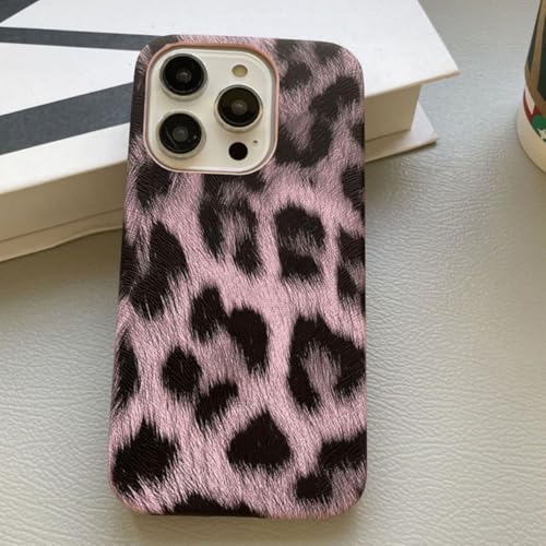 XCuihulle Handyhülle iPhone 14 Hülle mit Leopard Leopardenmuster Schutzhülle Mädchen Schlanke Case Silikon Cover Ultra Dünn Stoßfest Kameraschutz Case-Lila von XCuihulle