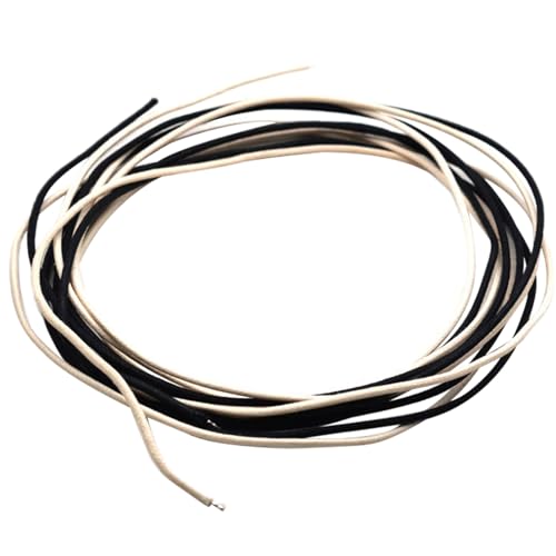 Gavitt Gitarrendraht, vorverzinnt, 22 AWG, für Gitarren, Instrumentenkabel, Einzelkerndraht, 2 m, Schwarz und Weiß von XEYYHAS