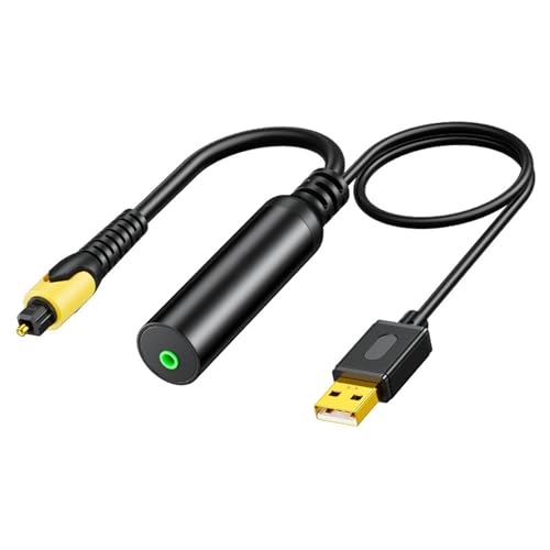 XEYYHAS 3,5 mm auf SPDIF-Konverter, Analog-zu-Digital-Sound-Adapter für verbesserten Sound, optischer Ausgang, 3,5 mm auf optisches Kabel von XEYYHAS