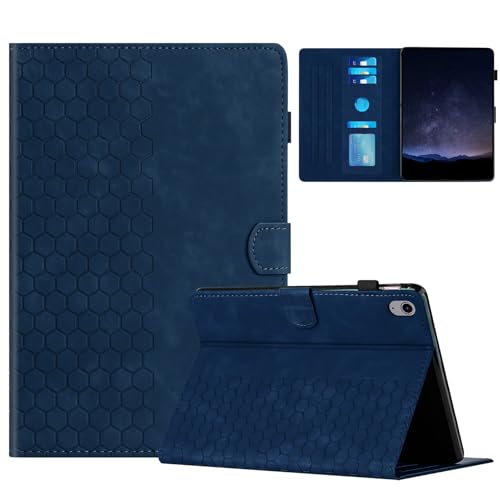 XFDSFDL® Schutzhülle für Lenovo Tab P11 TB-J606F (11 Zoll) PU Leder Hülle Flip Cover Weben Stil Brieftasche mit Auto Aufwachen/Schlaf Ständer Ledertasche Blau von XFDSFDL