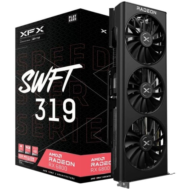 Radeon RX 6800 SWFT 319 Core 16GB, Grafikkarte von XFX