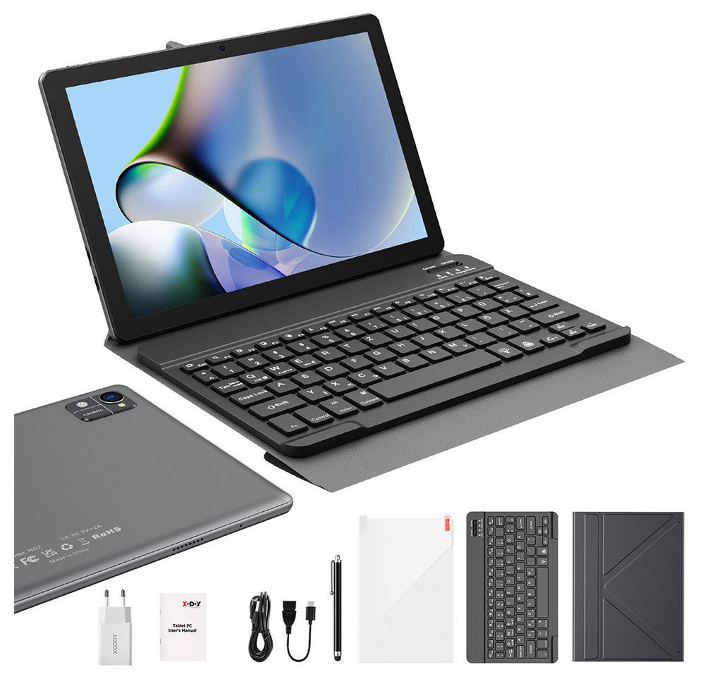 XGODY N02 Tablet (10", 64 GB, 5G WIFI, 10 Zoll, 64 GB, Android 13, WIFI 6, Bluetooth 5.0, mit Tastatur) von XGODY