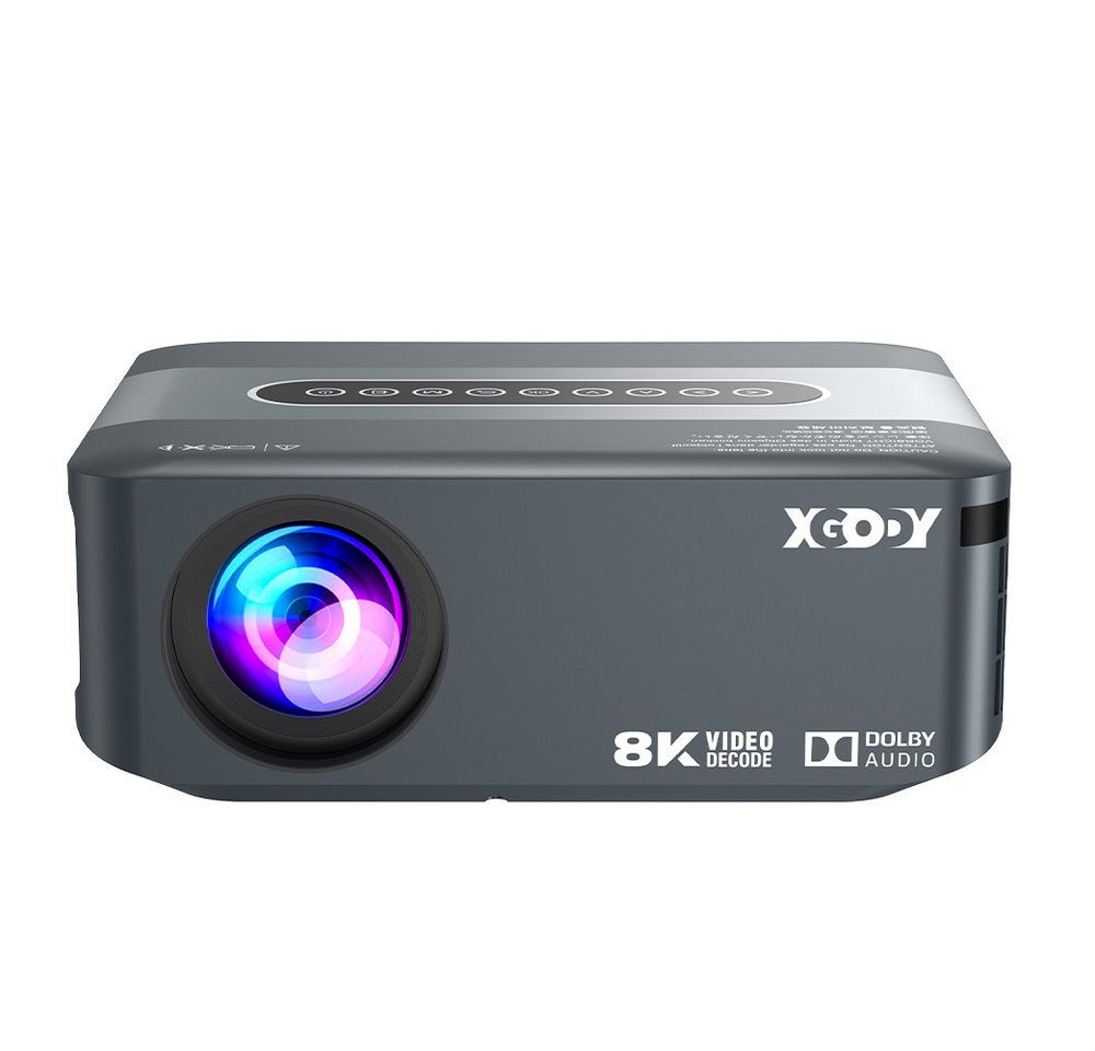 XGODY Portabler Projektor (15000:1, 1920x1080 px, 12000 Lumens Projektor Keystone-Korrektur 2.4G/5G WiFi Beamer) von XGODY