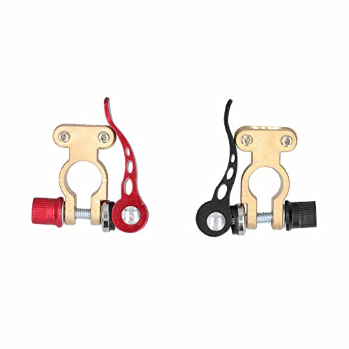 2 Stück Schnelltrenn-Batterieklemmen, Positive Negative Anschlüsse für 12 V, 6 V, 24 V, Boot, UTV, Traktor, Hochwertiger, Starker Batteriepfahlkopf aus Messing von XHIKOWAT