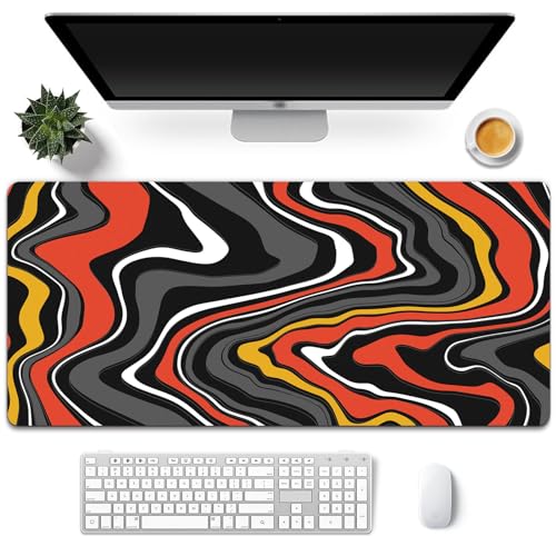 XHLWZR Schreibtischunterlage Groß Filz,80x30cm,Flüssiges Design,Schreibtischunterlage Mädchen Groß,XXL Gaming Mauspad Groß Mousepad,Tischunterlage Schreibtisch Groß,für Dekoration von Tisch von XHLWZR