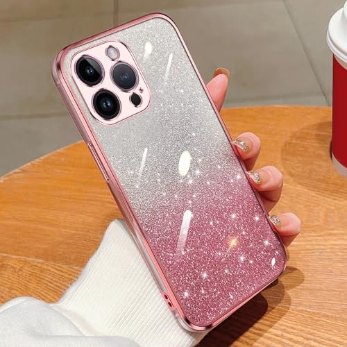 XIAOJUNJIE Glitzer Transparent Handyhülle für Samsung Galaxy S9,Stoßfeste TPU Schutzhülle Bling Glitzernde Verzierung Mädchen und Frauen Handyhülle für Samsung Galaxy S9.-Rosa von XIAOJUNJIE