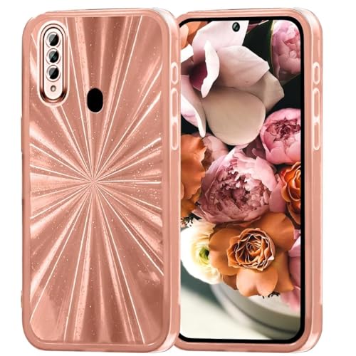 XIAOJUNJIE Hülle Glitzer für iPhone 14 PRO,Transparent Bling Hülle mit Kamera Schutzfolie,Weich Flexibel Anti-Kratzer Schutzhülle für Mädchen Frauen-Rosa von XIAOJUNJIE