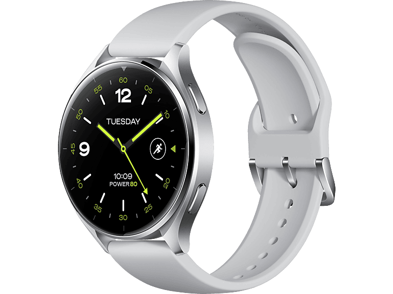 XIAOMI Watch 2 Smartwatch Aluminiumlegierung Thermoplastisches Polyurethan, 20 mm, Silver von XIAOMI