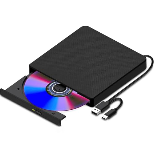 XIAOXIN External CD DVD Drive with USB 3.0 DVD for Laptop PC Computer Portable External DVD Drive CD-ROM Burner External with Low Noise for Windows 11/10/7/8/XP von XIAOXIN