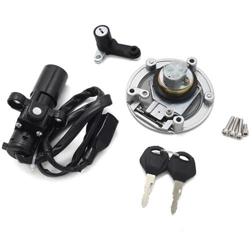 Zündschloss Motorrad Für YZF R3 2015 2016 2017 2018 Motorrad-Zündschlüsselschalter Tankdeckel Sitzschloss-Kit 1WD-H2501-02 1WD-WF461-00 Zündschalter Sitzschloss von XIAOYANS