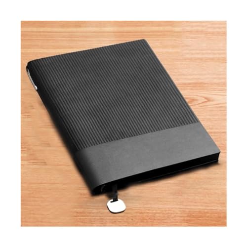 Exquisites Meeting-Notizbuch, linierter Notizblock, Kunstleder-Notizbuch, A5, ideal for Zuhause, Schule und Büro(Black) von XIAOYIWIN