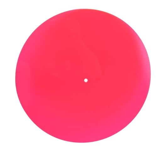 XIASABA Acryl-Plattenspielermatte, reduziert Geräusche, verbesserte Klangqualität, antistatische Slipmat für LP-Schallplatten, 12 Zoll (Rosa) von XIASABA