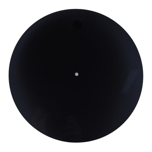 XIASABA Acryl-Plattenspielermatte, reduziert Geräusche, verbesserte Klangqualität, antistatische Slipmat für LP-Schallplatten, 12 Zoll (Schwarz) von XIASABA