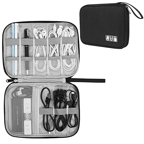 XINGXINRONG Kabel Organizer Tasche, Kabeltasche Tech Pouch Zubehör Elektronische Tasche für Ladekabel, Reise Elektronik Organizer für Handy, Ladegerät, Powerbank, 1 Stück von XINGXINRONG