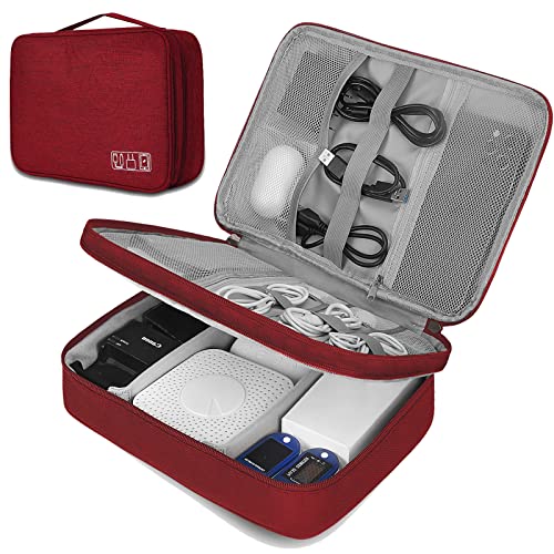 XINGXINRONG Kabel Organizer Tasche, Kabeltasche Tech Pouch Zubehör Elektronische Tasche für Ladekabel, Reise Elektronik Organizer für Handy, Ladegerät, Powerbank, 1 Stück von XINGXINRONG