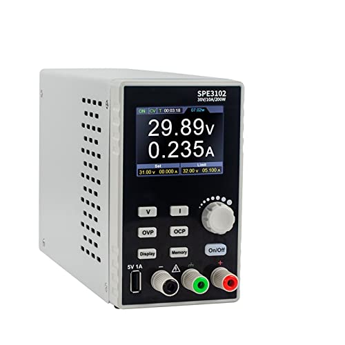 Desktop-Netzteil Programmierbares DC-Netzteil 300 W 30 V / 10 A 60 V / 10 A 2,8 Quot;LCD 10mV/1mA Auflösung Digitaler Spannungsreglerschalter Kurzschlussschutz, Überlastschutz(SPE3102 200W) von XINHAN