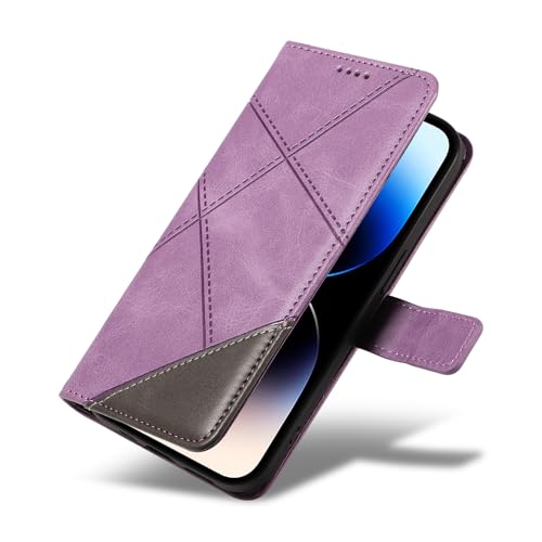 XINNI Hülle für Oppo A60 5G(Not Fit 4G), PU/TPU Klappetui Stoßfeste Schutzhülle Flip Magnetisch Case Cover, Lila von XINNI