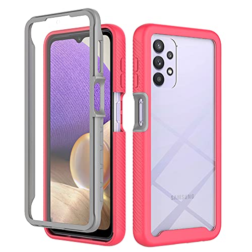 XINNI Hülle für Samsung Galaxy A32 4G, 360 Grad Stoßfeste Schutzhülle mit Integriertem Bildschirmschutz, Robuster Bumper Outdoor Full Body Case, Rosa von XINNI