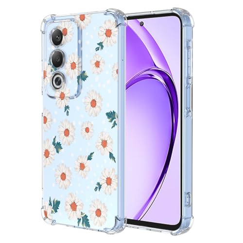 XINYEXIN Handyhülle für Oppo A80 5G Hülle Frau Mädchen Blumen Muster Design Ultra Dünn Transparent Schutzhülle Stoßfest TPU Bumper Clear Case - Daisy von XINYEXIN