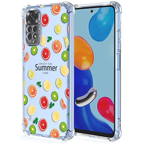 XINYEXIN Handyhülle für Xiaomi Redmi Note 11 / Redmi Note 11S Hülle Silikon Transparent mit 3D Blumen Muster Floral Mädchen Frau Schutzhülle, Clear Case Bumper Cover Stoßfest - Summer von XINYEXIN