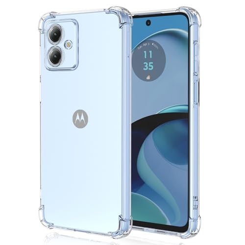 XINYEXIN Transparente Hülle für Motorola Moto G14, Bunte Coole Kunst Graffiti Serie Süßes Muster, Ultra Dünn Stoßfest TPU Klare Handy Schutzhülle - Transparent von XINYEXIN